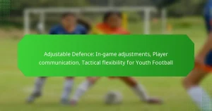 Adjustable Defence: In-game adjustments, Player communication, Tactical flexibility for Youth Football