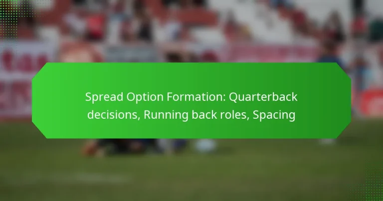Spread Option Formation: Quarterback decisions, Running back roles, Spacing