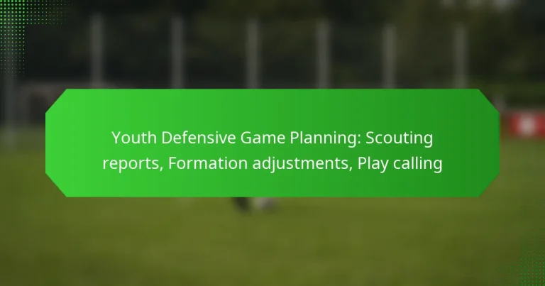 Youth Defensive Game Planning: Scouting reports, Formation adjustments, Play calling