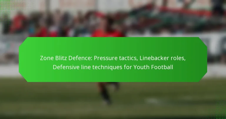 Zone Blitz Defence: Pressure tactics, Linebacker roles, Defensive line techniques for Youth Football