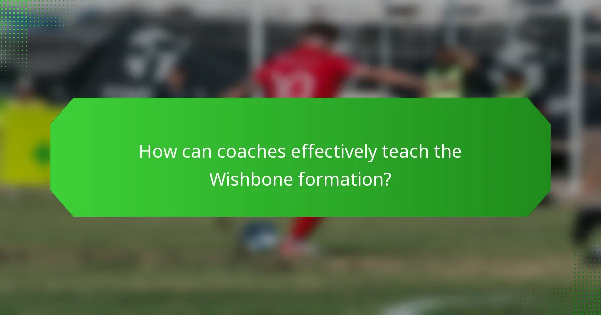 How can coaches effectively teach the Wishbone formation?