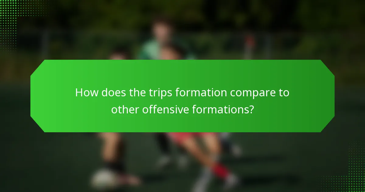 How does the trips formation compare to other offensive formations?